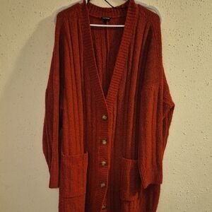 Torrid Deep Red Cardigan Sweater